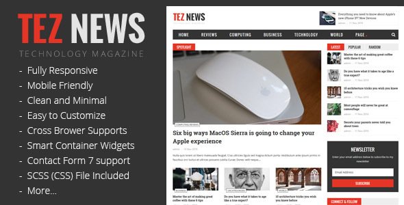 TezNews - Responsive Magazine & News Theme
           TFx