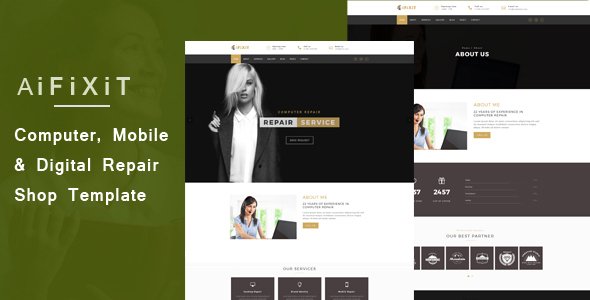 aiFiXiT - Phone, Computer and Digital Repair Shop Website Template
           TFx