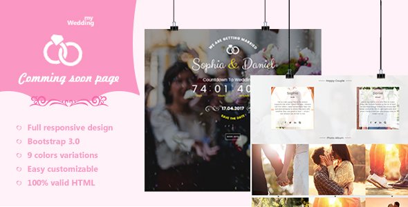 myWedding - Coming Soon HTML Template
           TFx