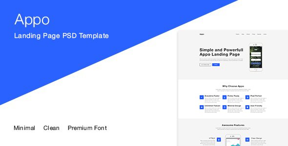 Appo Landing Page PSD Template
           TFx