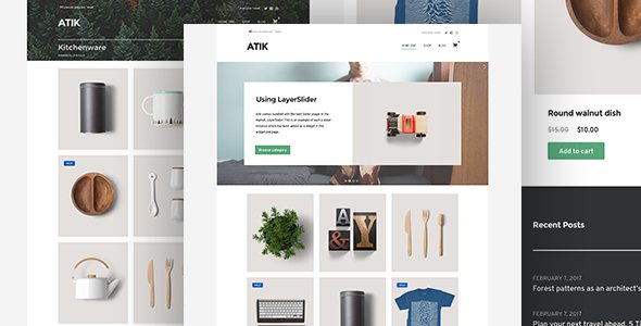 Atik - A Simple WordPress Theme for your Online Store
           TFx