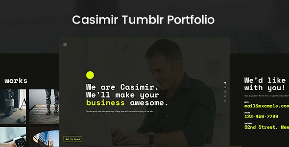 Casimir — A Bold Tumblr Portfolio Theme
           TFx