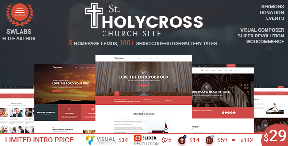 Church WordPress Theme | Holy Cross Church WP
           TFx