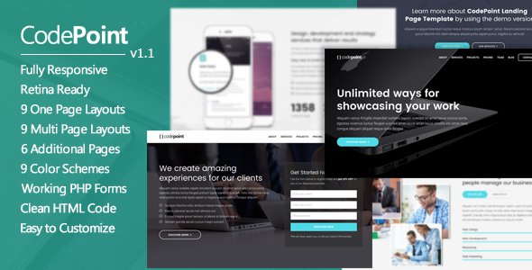 CodePoint - Multi-Purpose Landing Page WordPress Theme
           TFx