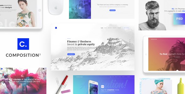 Composition No. 3 - Creative Multipurpose PSD Template
           TFx