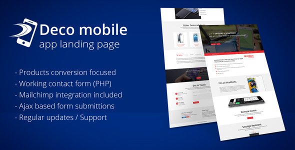 Deco Mobile app landing page
           TFx
