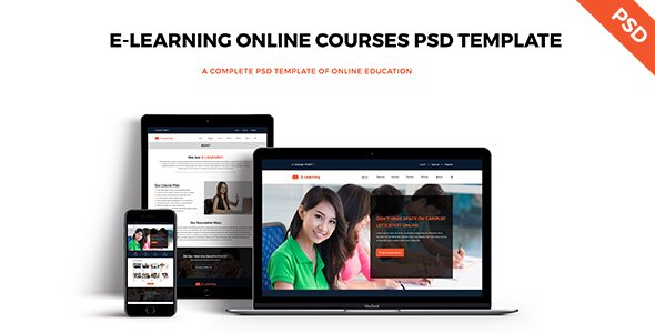 E-LEARNING Online Education PSD Template
           TFx