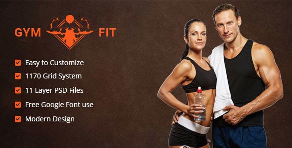 Gym Fit Fitness PSD Template
           TFx