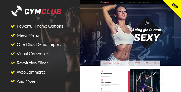 GymClub - Gym & Fitness WordPress Theme           TFx