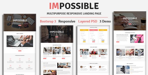 IMPOSSIBLE - Multipurpose Responsive HTML Landing Page
           TFx