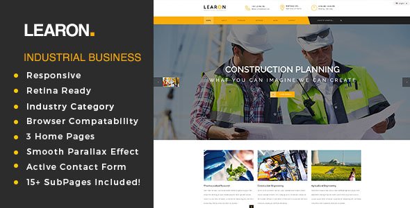 Learon - Factory & Industrial Business Template
           TFx