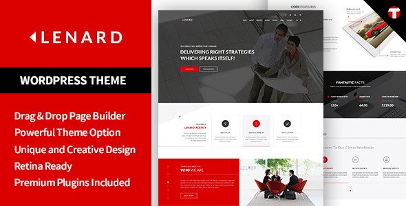 Lenard - Onepage Business Responsive WordPress Theme
           TFx