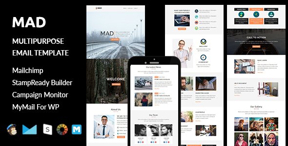 Mad - Multipurpose Responsive Email Template with Stampready Builder Access
           TFx