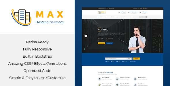 Max Hosting - Responsive Hosting HTML Template
           TFx