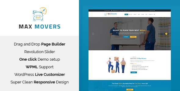 Max Movers - Moving Company WordPress Theme
           TFx