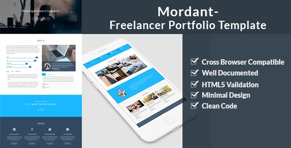Mordant - Freelancer Portfolio Template
           TFx