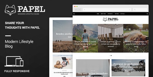 Papel | Modern Lifestyle Blog Template
           TFx