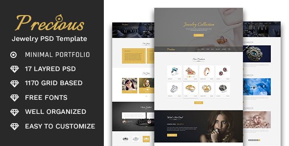 Precious - Jewelry Store PSD Template
           TFx