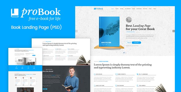 ProBook - Book Landing Page PSD
           TFx