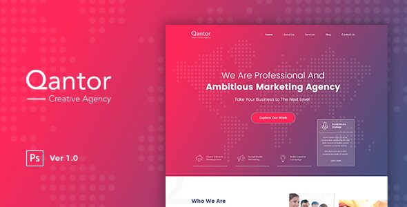 Qantor - Creative Agency Office PSD Template
           TFx