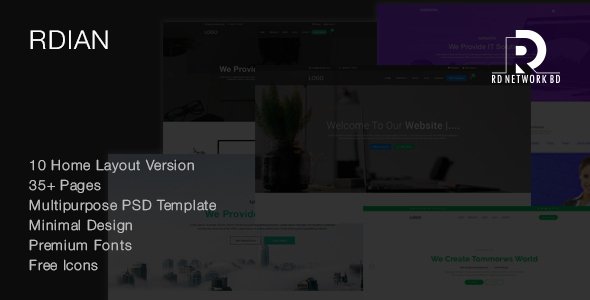 Rdian Corporate & Multipurpose PSD Template
           TFx