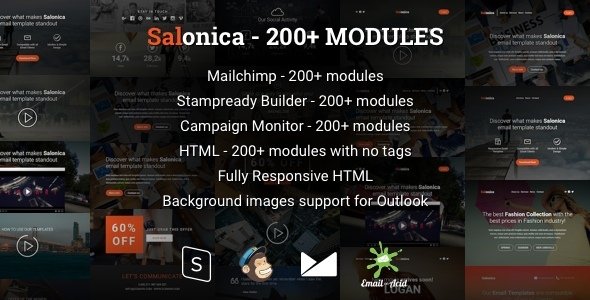 Salonica - Responsive Email Template with Mailchimp Editor & StampReady Builder
           TFx