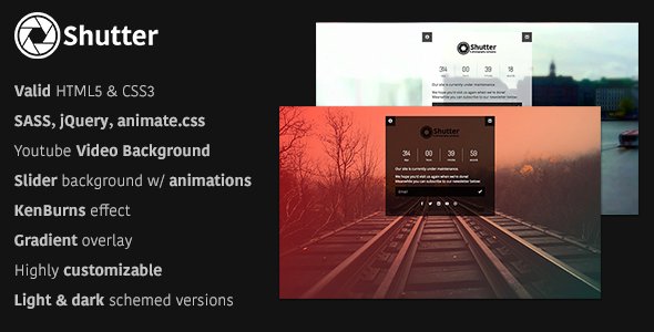 Shutter - A Creative Responsive Coming Soon Template
           TFx