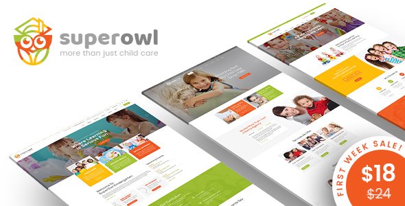 SuperOwl - Kindergarten, School of Early Learning, Nanny Agency HTML Template
           TFx