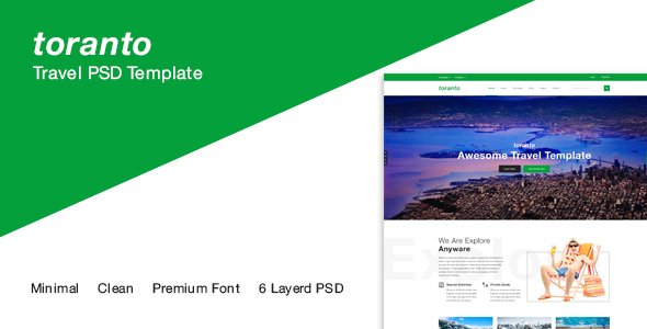 Toranto Travel PSD Template
           TFx