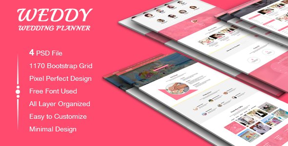 Weddy - Wedding Planner PSD Template
           TFx
