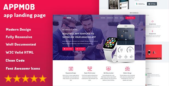 App Landing Page & App Showcase - APPMOB
           TFx