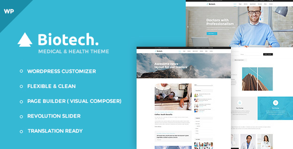Biotech - Flexible Medical and Health WordPress Theme
           TFx