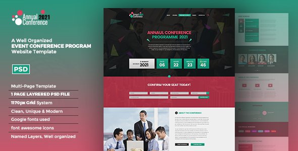 Conference Event Program Landing Page UI
           TFx Ralphie Yoshirou