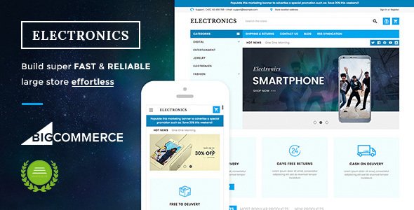 Electronics Supermarket Responsive BigCommerce Theme
           TFx
