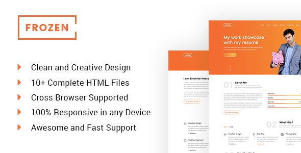 Frozen - Frelancer Minimal Portfolio HTML5 Template
           TFx