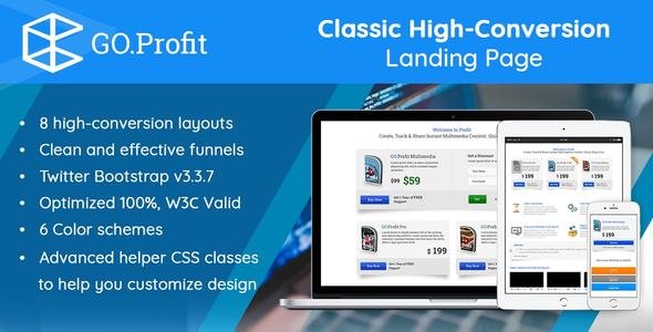 Go.Profit - Classic High-Performance Conversion Landing Page Set
           TFx