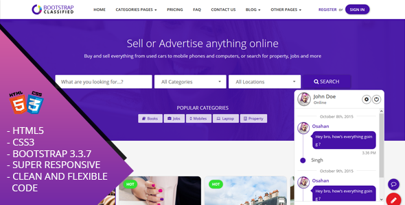 OBootstrap Classified | Bootstrap Responsive Website Template
           TFx