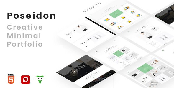 Poseidon - Creative Minimal Portfolio, Agency HTML5 Template
           TFx