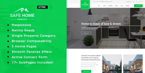 Safehome | Real Estate Single Property HTML5 Template
           TFx Sheridan Rodolph