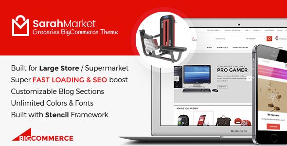 SarahMarket - Large Store Grocery Responsive BigCommerce Theme
           TFx
