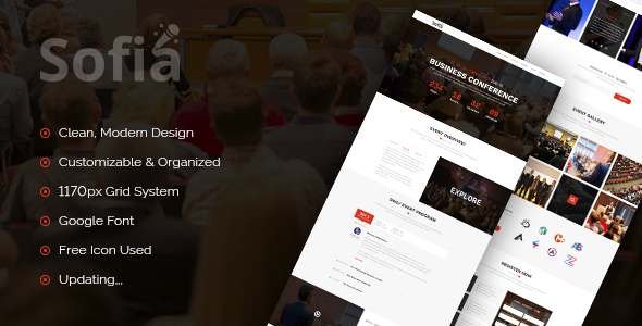 Sofia - One Page Event Conference PSD Template
           TFx Chile Ivan