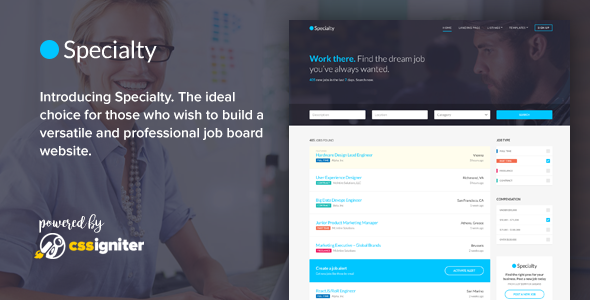Specialty - Job board HTML template
           TFx