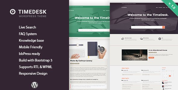 TimeDesk - Responsive Knowledge Base FAQ WordPress Theme
           TFx