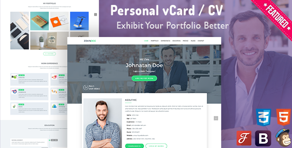 WP-Card | Personal vCard & CV Resume Template
           TFx