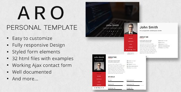ARO - Responsive Personal Portfolio Template
           TFx Kennard Jep