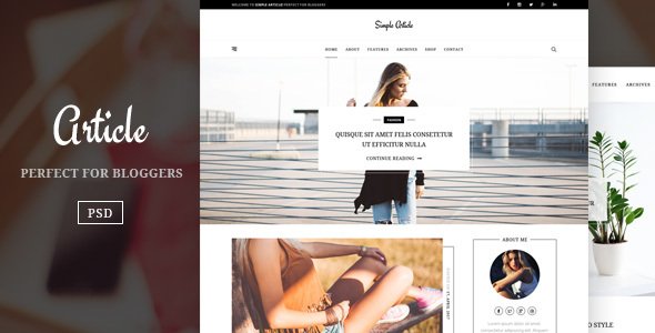 Article – Simple And Minimal Blog Template
           TFx Colin Alphonso