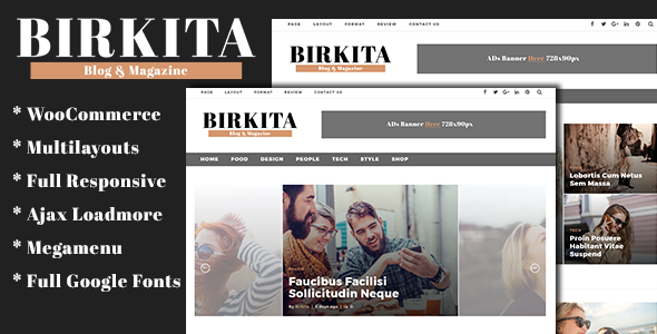 Birkita - WordPress Blog and Magazine Theme TFx Oscar Harvie