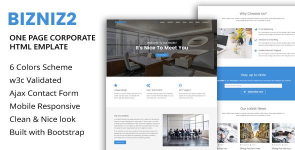 Bizniz2 - One Page Mutlipurpose Html5 Template
           TFx Desmond Kelly