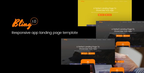 Bling Responsive App Landing Page Template
           TFx Raine Carlyle