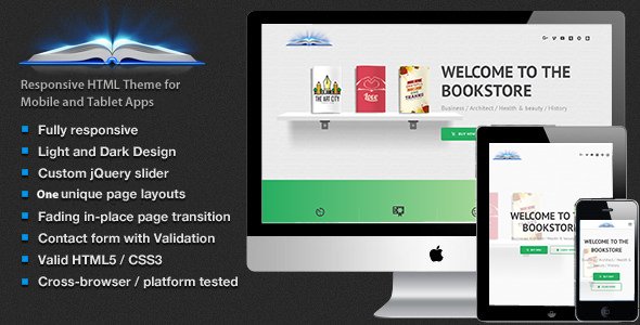 Book Store –  Library,  Magazines  Landing Page Responsive Template HTML5
           TFx Len Tenskwatawa